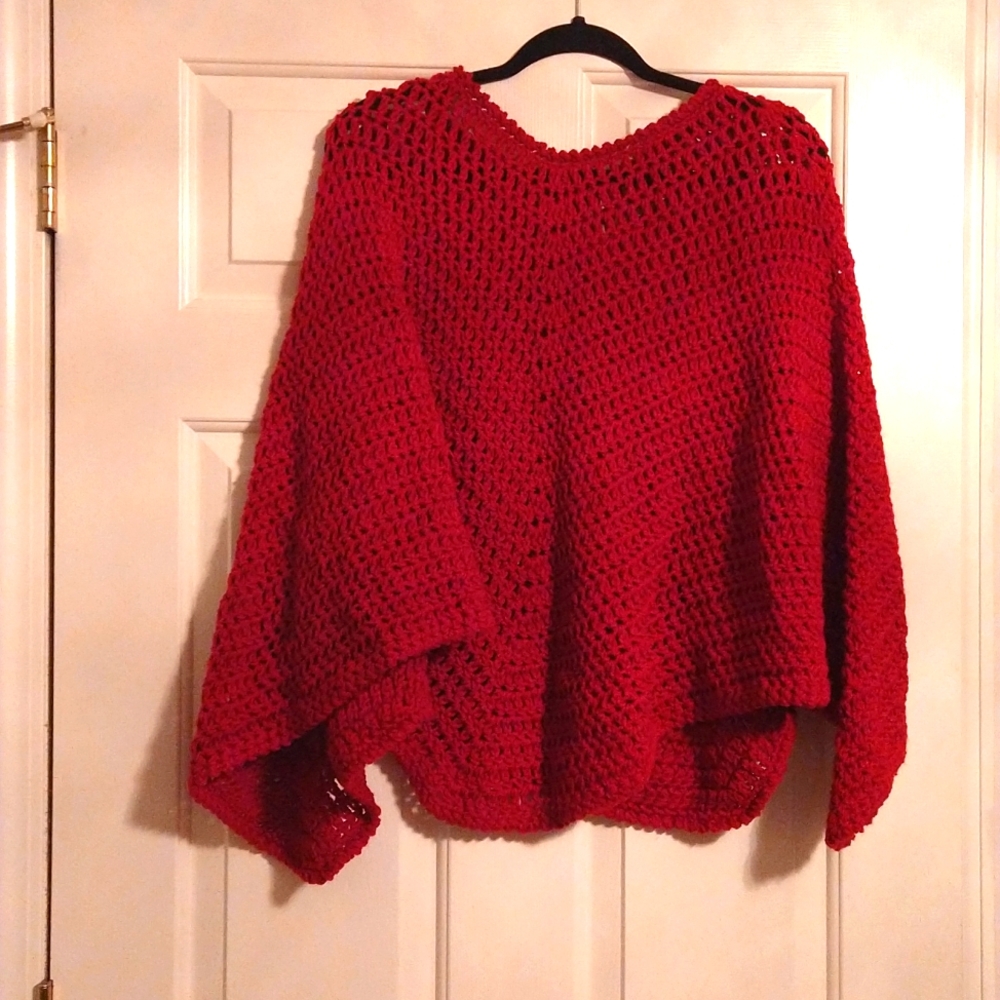 Plus size women's handmade Poncho